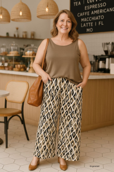 Tanktop in Größe 44/46 dunkles beige